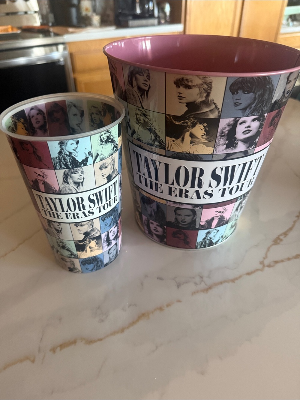 Taylor Swift Pastel Multi-Color Popcorn Bucket & Cup Set